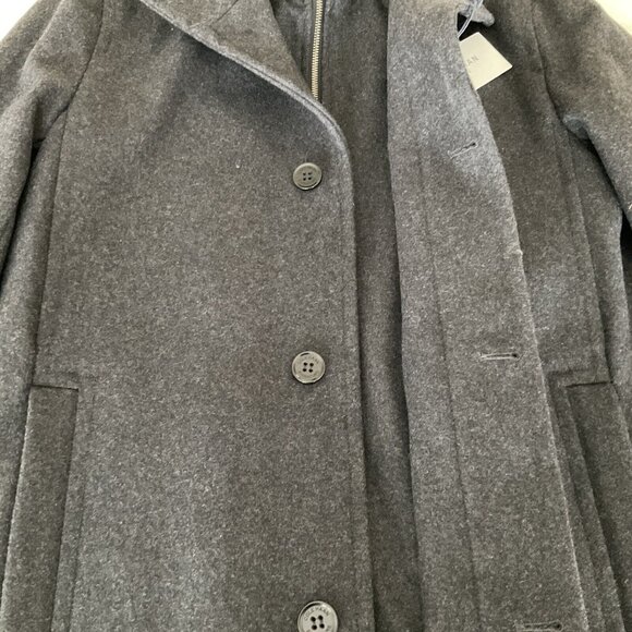 Cole Haan Men's Gray Wool Blend Melton Topcoat Coat Jacket Size Small $325 RV - Picture 10 of 14